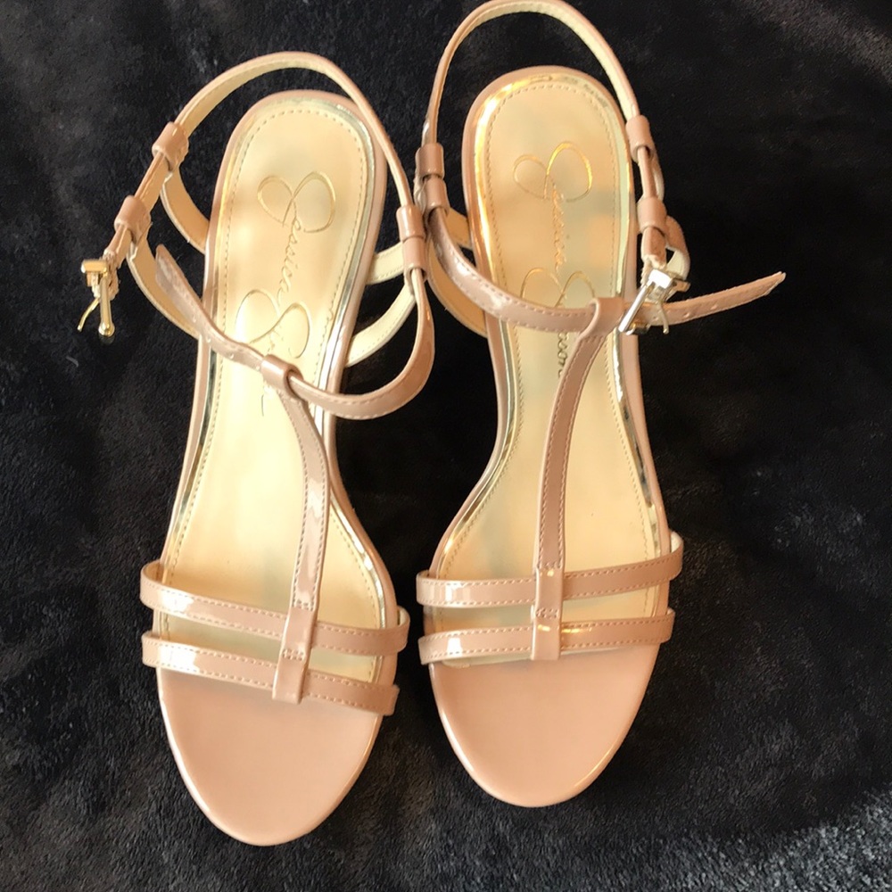 Jessica Simpson Nude Wedges